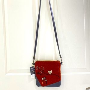 Wool Spice Leather Crossbody Bag